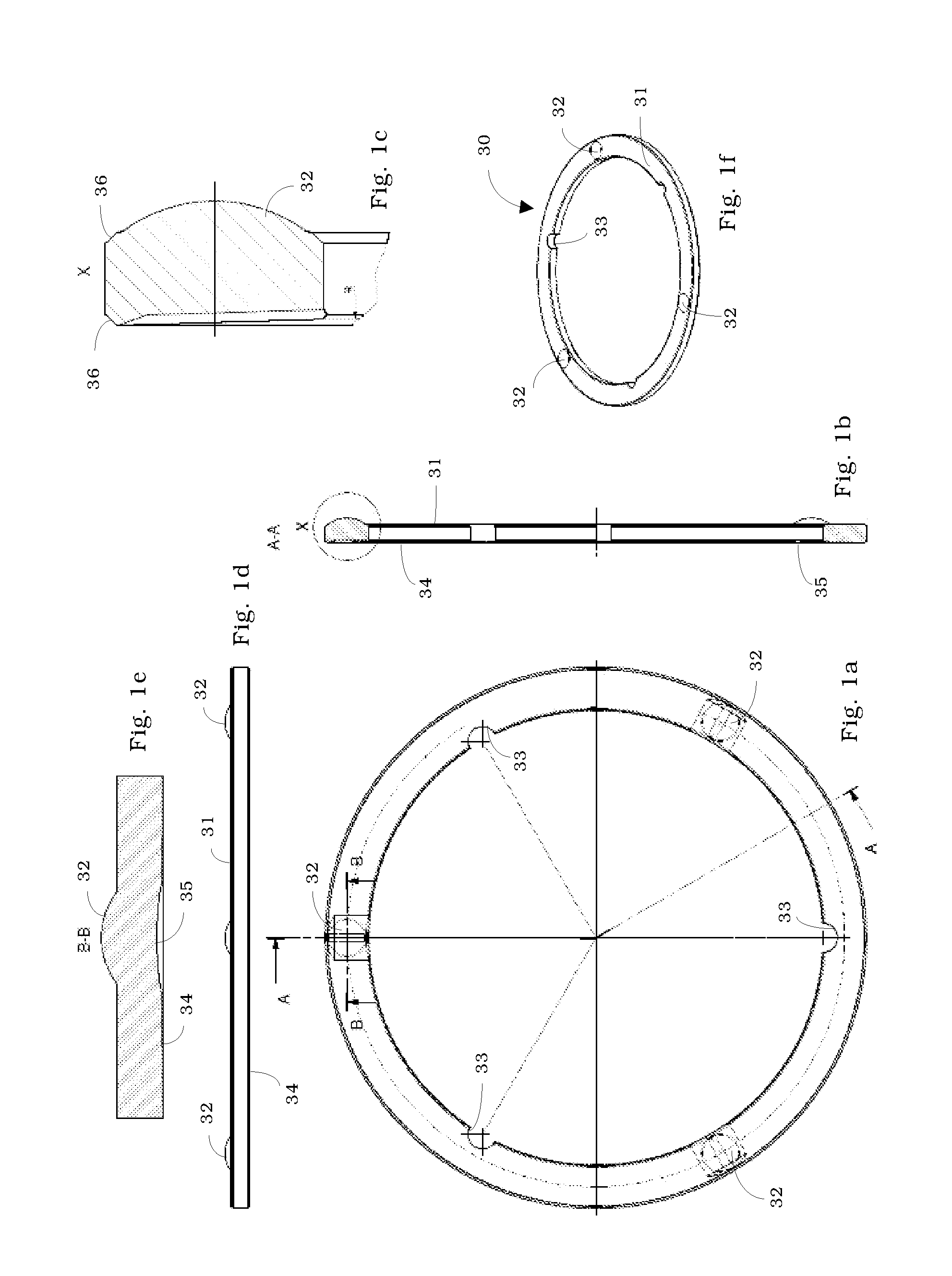 Separating device for tubular flow-through devices