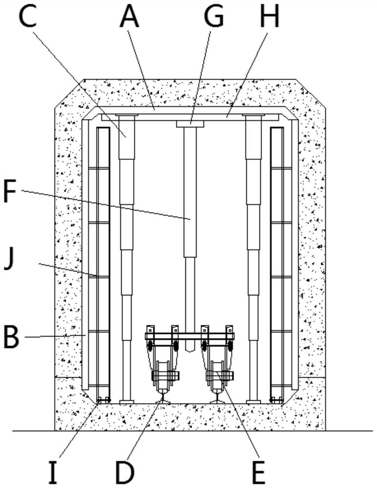 Steel mould trolley with quick-release system and suitable for pipe gallery and construction method