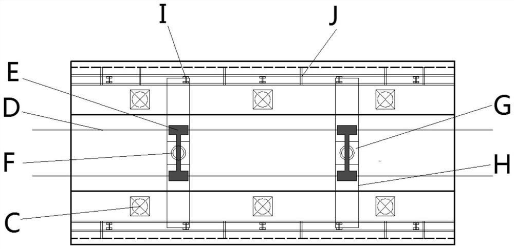 Steel mould trolley with quick-release system and suitable for pipe gallery and construction method