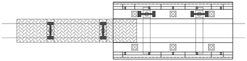 Steel mould trolley with quick-release system and suitable for pipe gallery and construction method