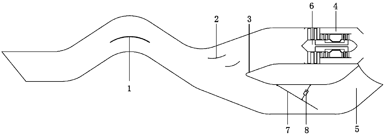 Multifunctional aviation engine air inlet channel and running method thereof