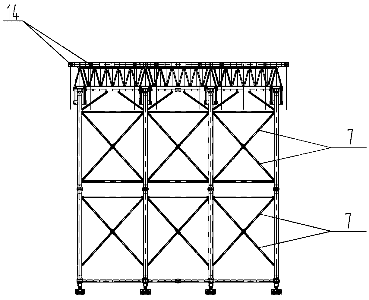 Construction method of mobile formwork for ship lock chamber wall