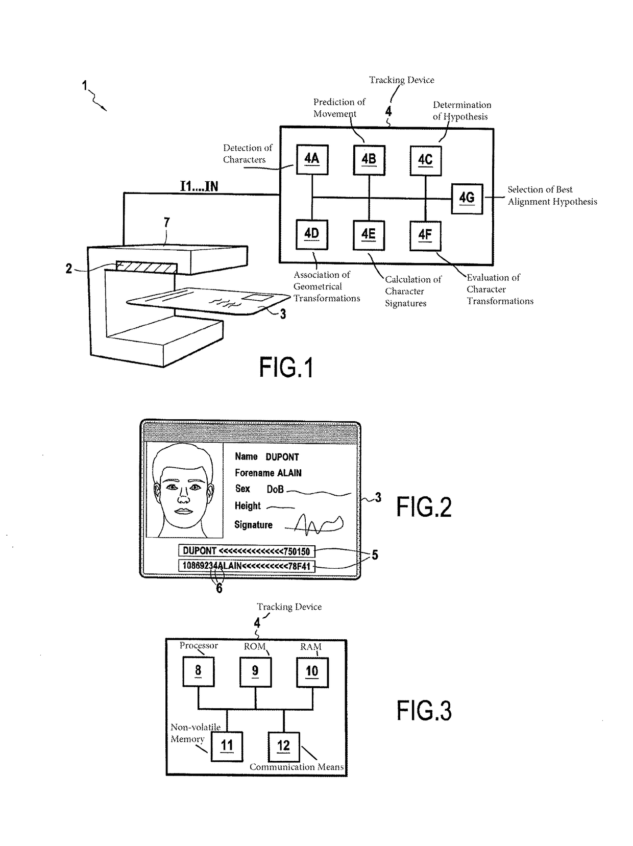 Method and a device for tracking characters that appear on a plurality of images of a video stream of a text