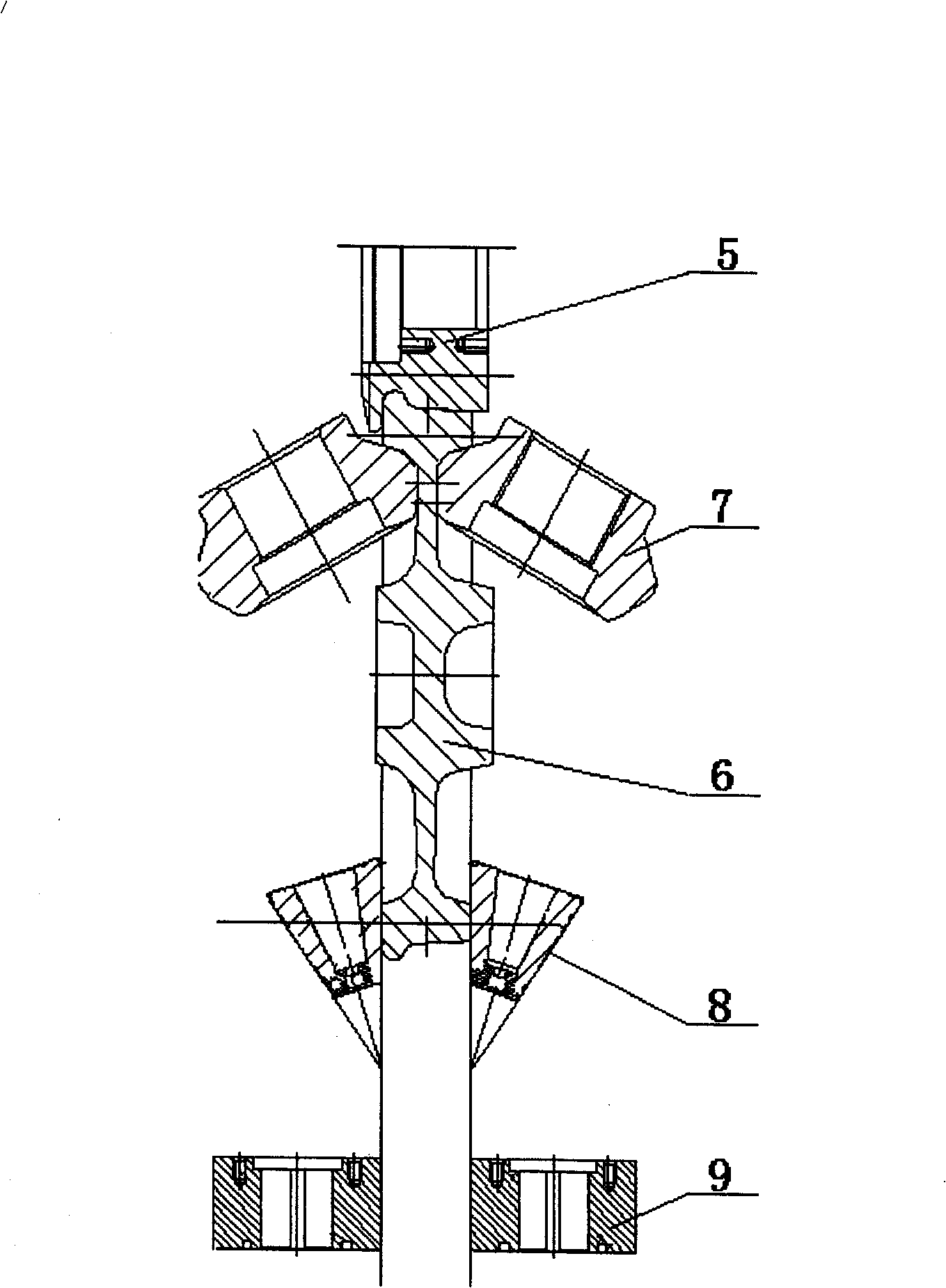 Instrument and process for regulating roller system of vertical wheel rolling mill