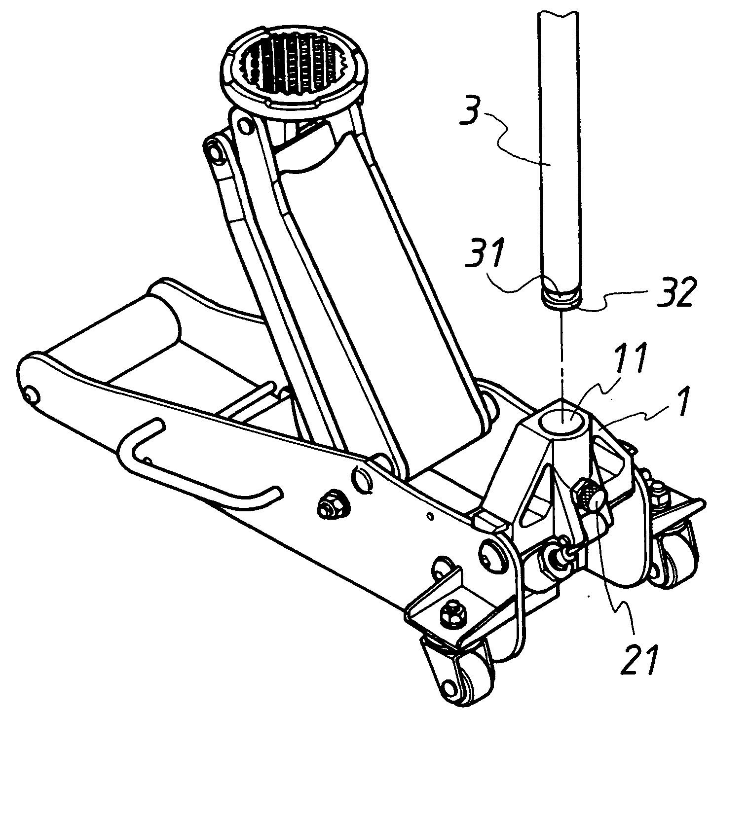 Slippage- preventing device for tubular jack