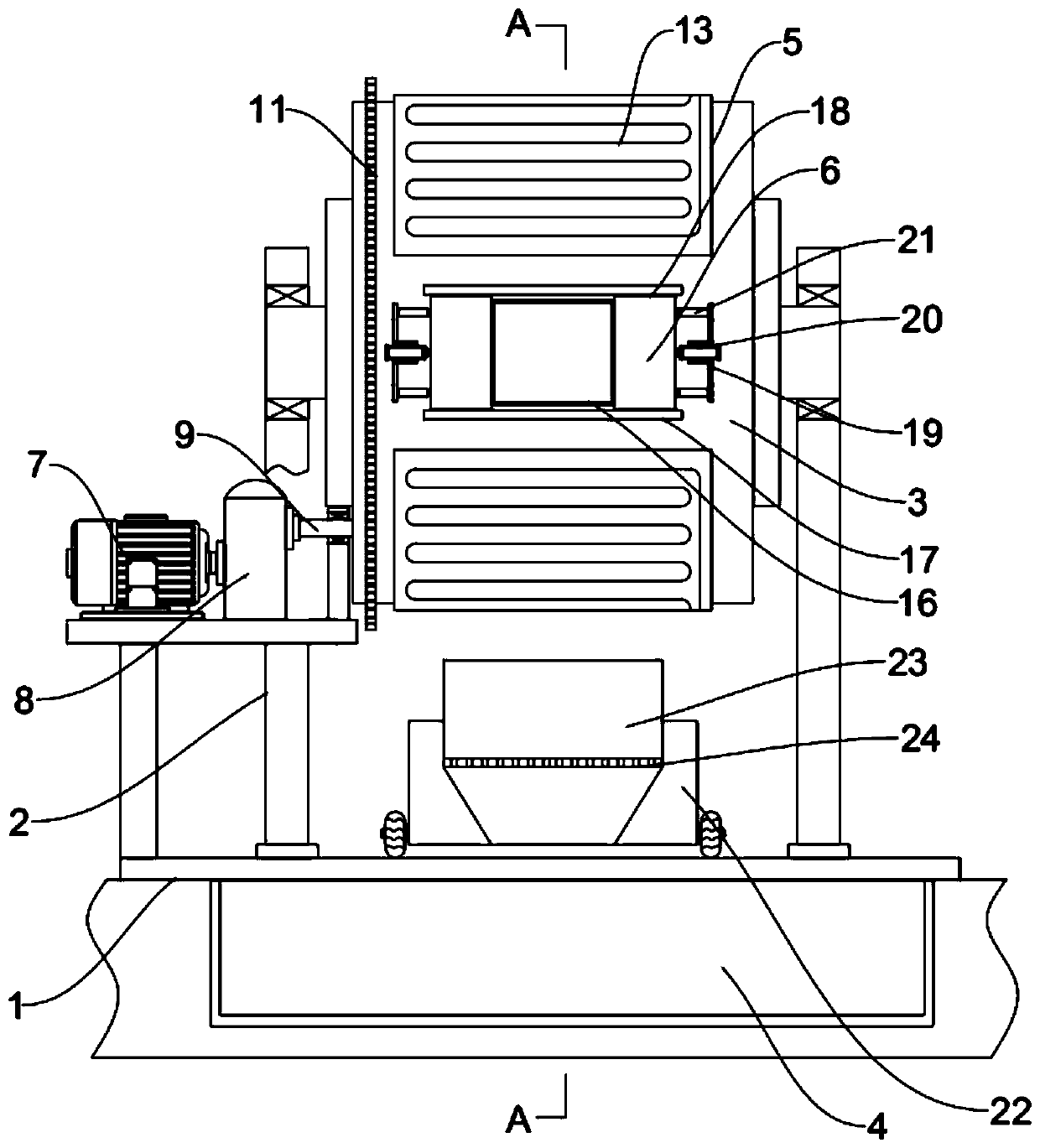 Environment-friendly tanning method and device of leather