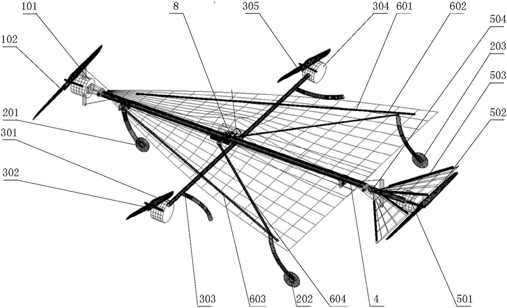 Inclined rotating wing aircraft with telescopic wing membranes