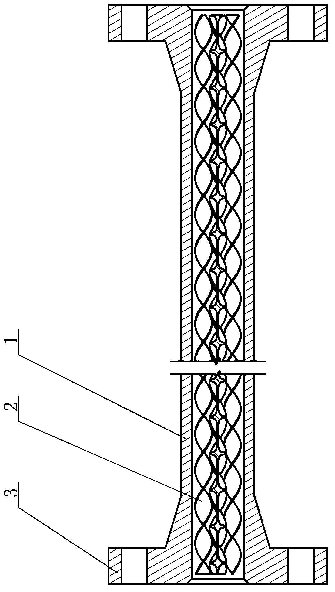 Spiral low-shear static mixer