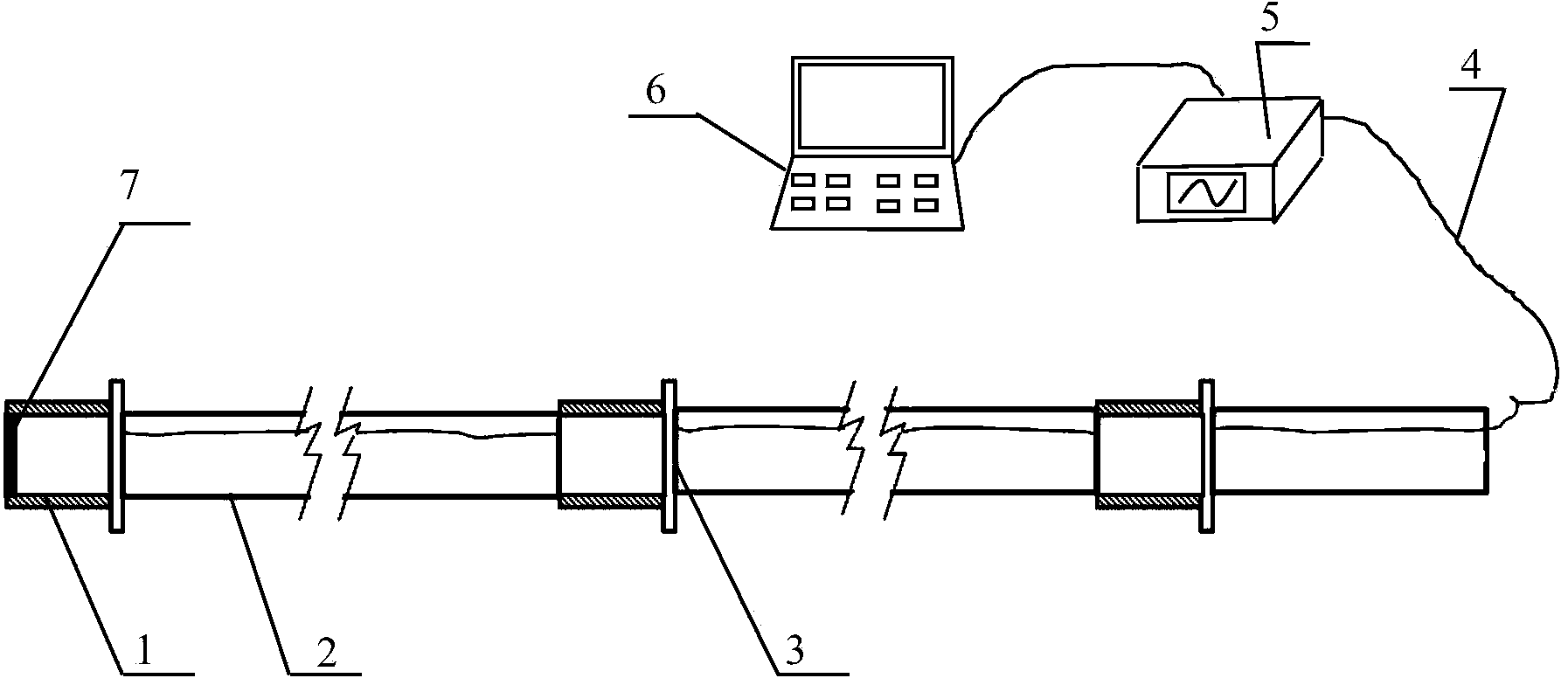 Three-dimensional stress test device for single-hole multi-point hollow fiber grating inclusion in rock mass engineering