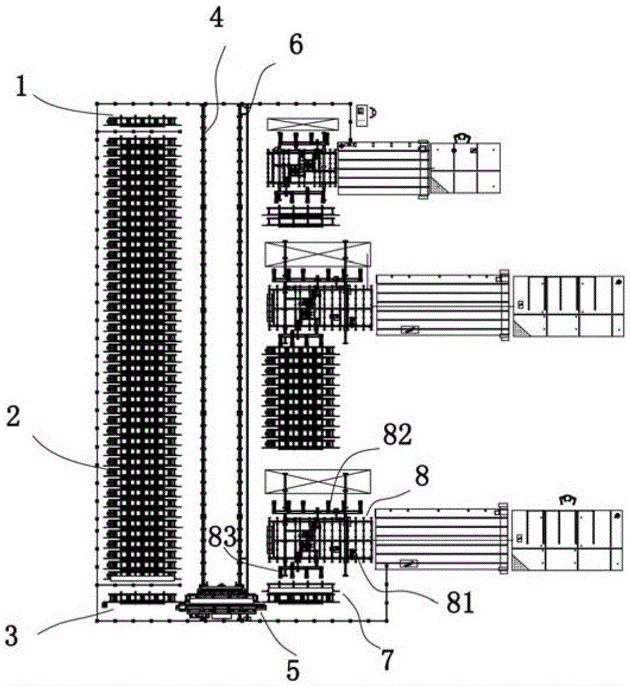 Full-automatic shuttling intelligent warehousing system