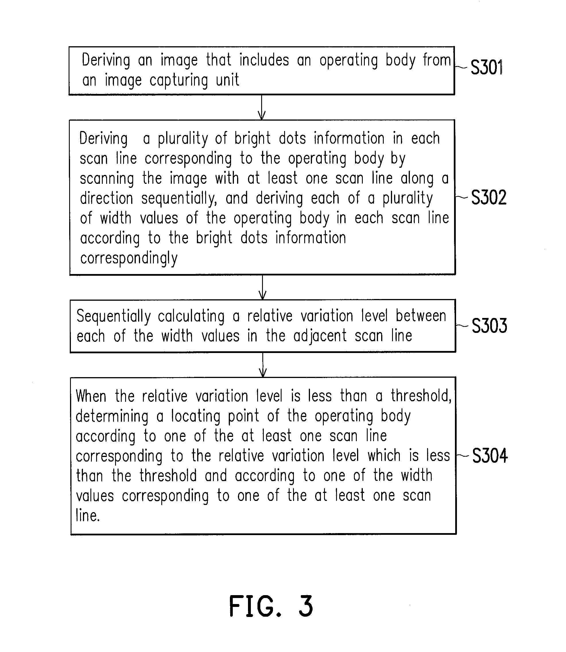 Locating method, locating device, depth determining method and depth determining device of operating body