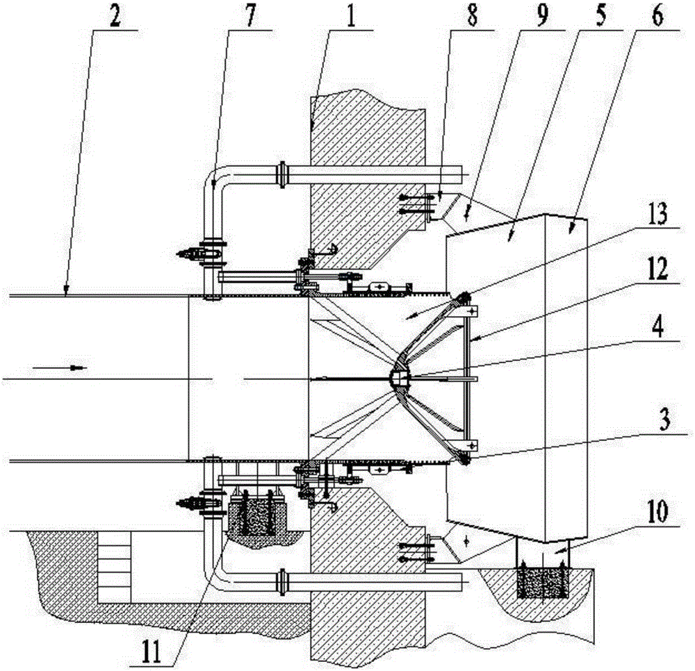 Ultra-large type reservoir emptying valve structure