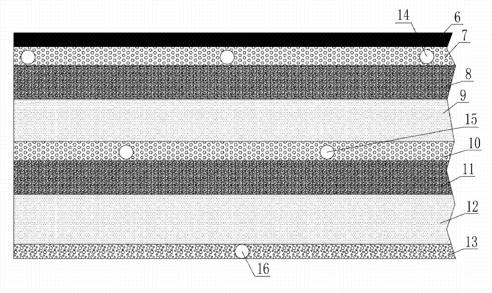 High-efficiency denitrification artificial soil subsurface infiltration sewage treatment composite system and method