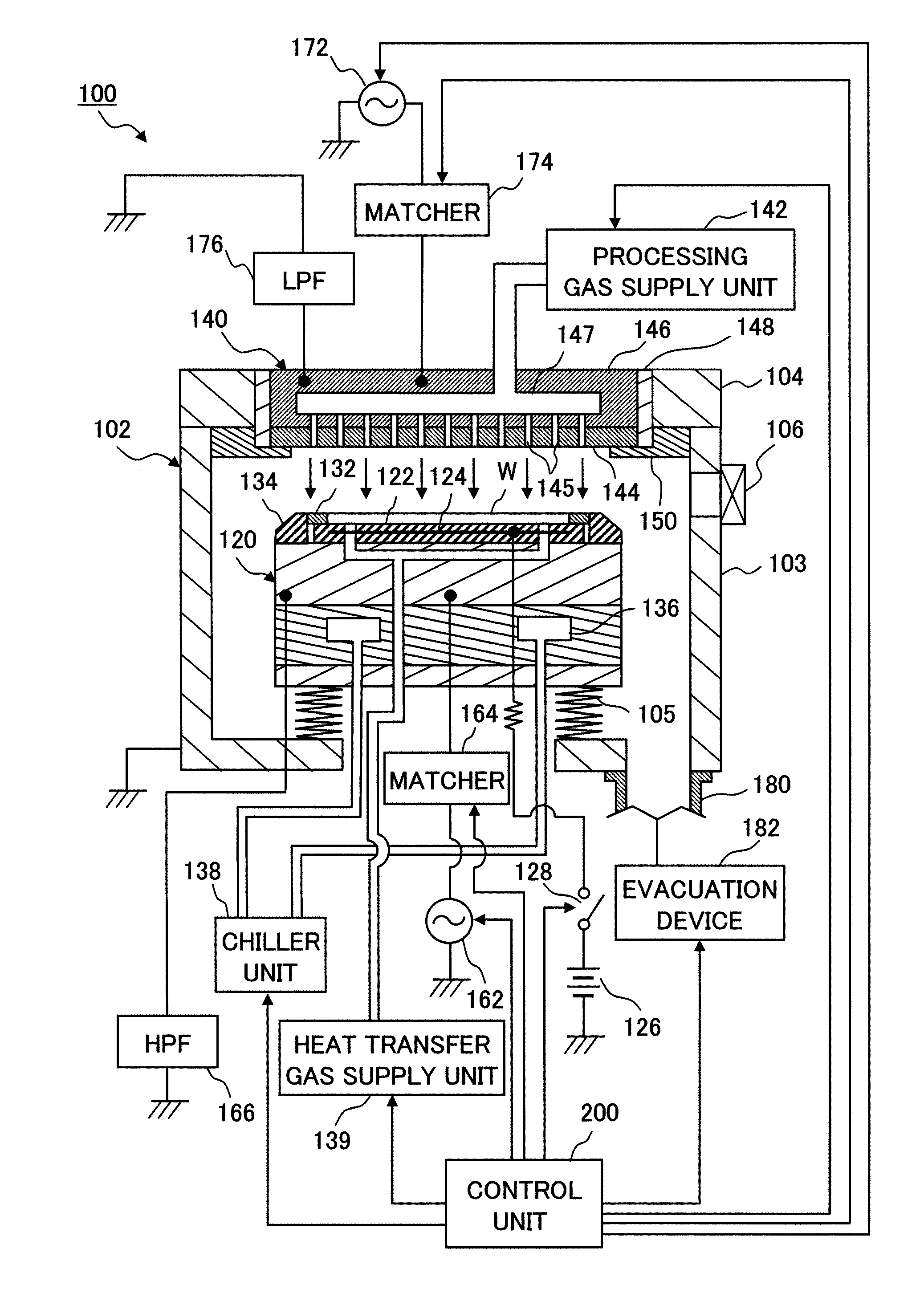 Treatment device, treatment device consumable parts management method, treatment system, and treatment system consumable parts management method