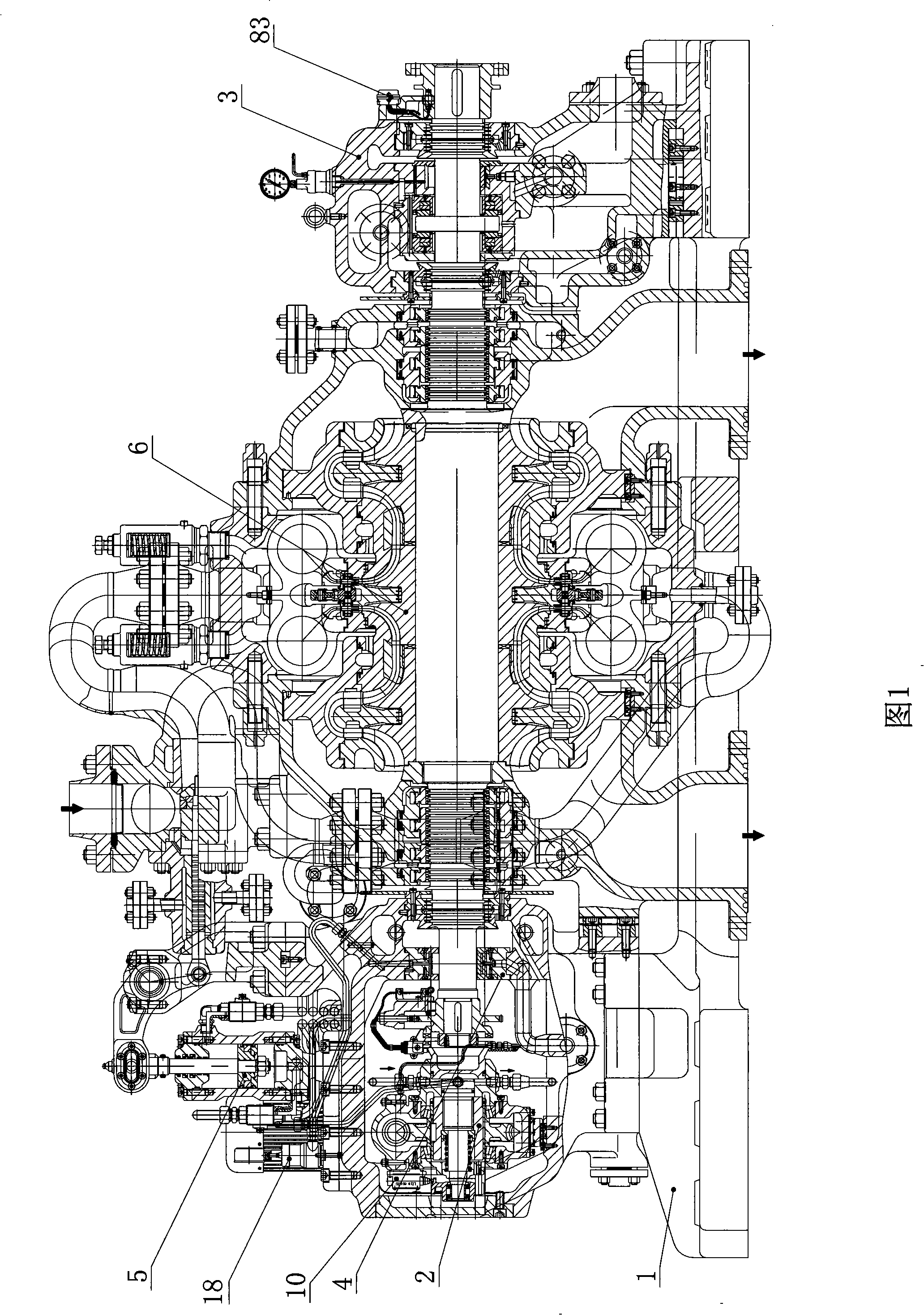 Radial double-flow turbine