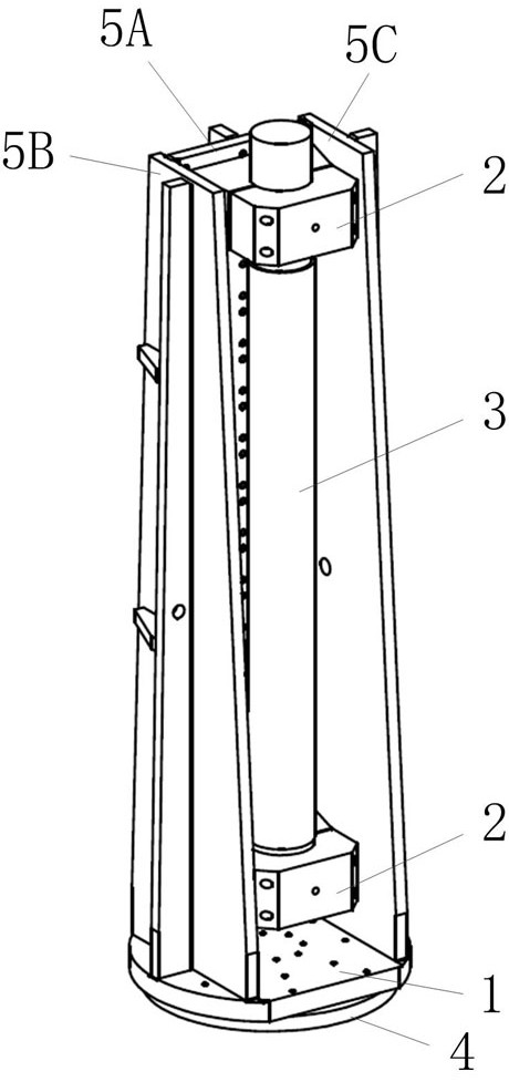 Drilling tool vertical vibration test device and system