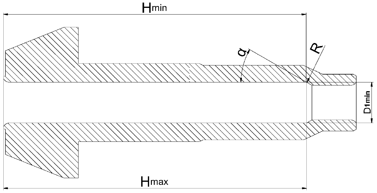 Detection tool for detecting deep hole length of gear shaft