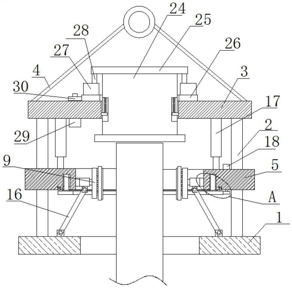 Efficient pile foundation engineering piling device with fixed size convenient to adjust