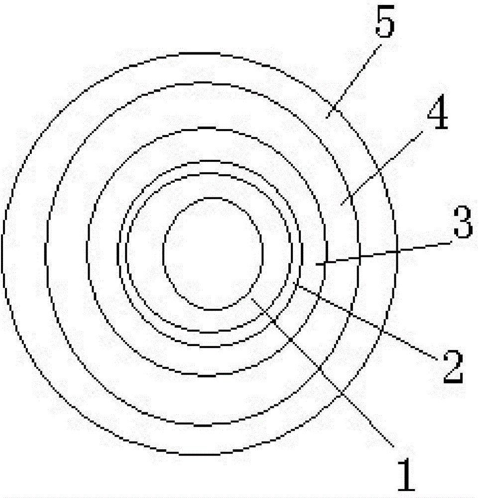 Basalt type continuous fiber coiled and reinforced bamboo-wood combined pipe