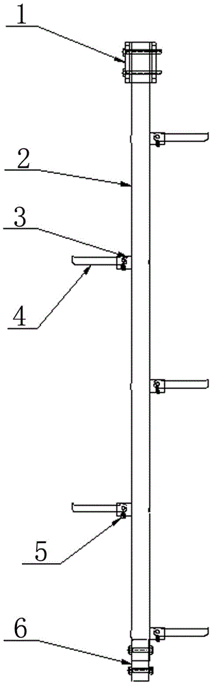 Auxiliary climbing tool of steel pipe tower of electric transmission line