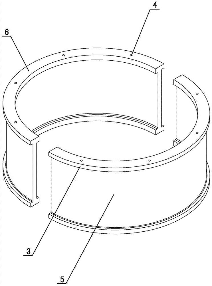 A processing method for a semicircular thin-walled collar matched with a shaft