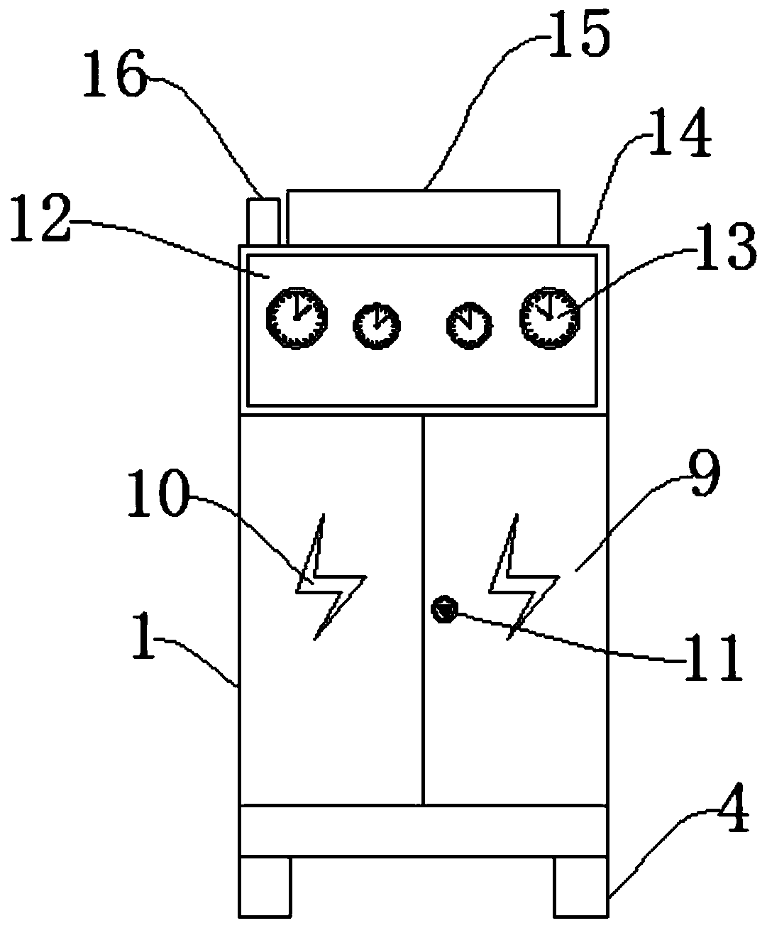 Intelligent cooling device for power high-voltage switch cabinet and using method thereof