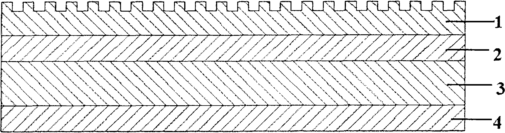 Grinding and polishing pad for cured grinding material based on thermal initiation curing and preparation method thereof