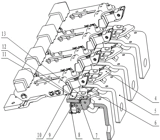 Switch-on and switch-off mechanism of automatic transfer switching equipment