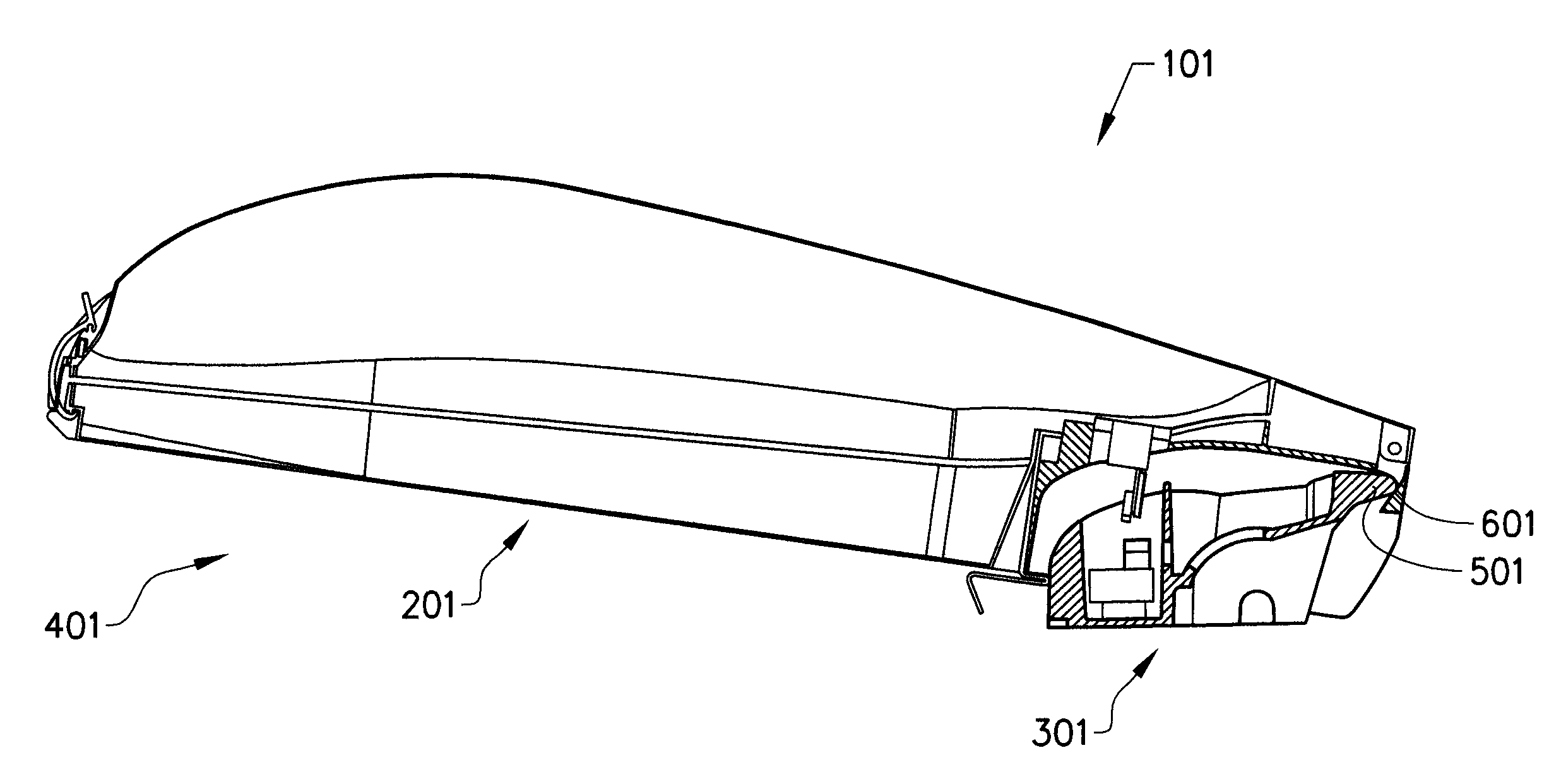 Easily mountable lighting luminaire with fitting arrangement