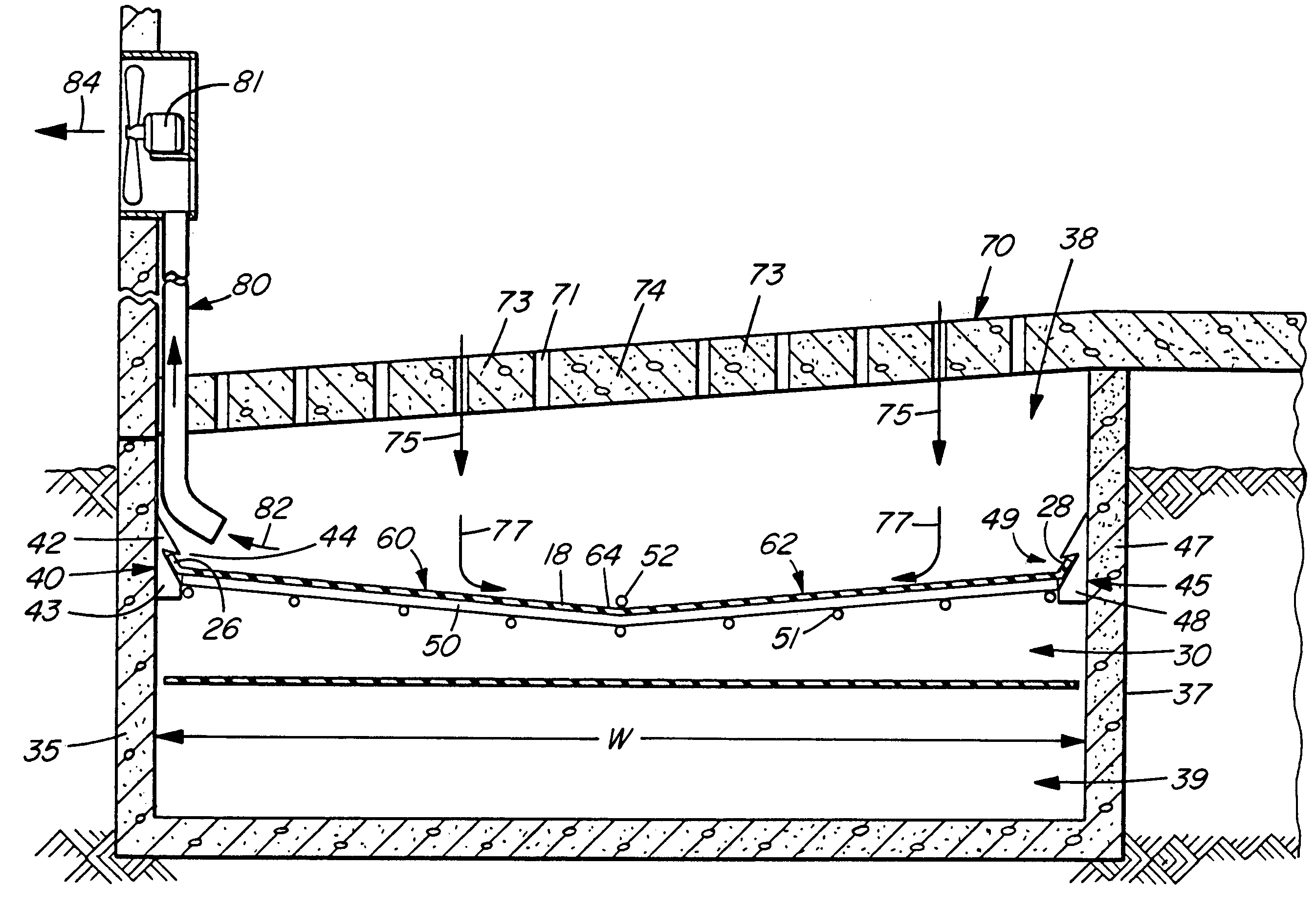 Waste collection system for separating liquid waste from solid waste