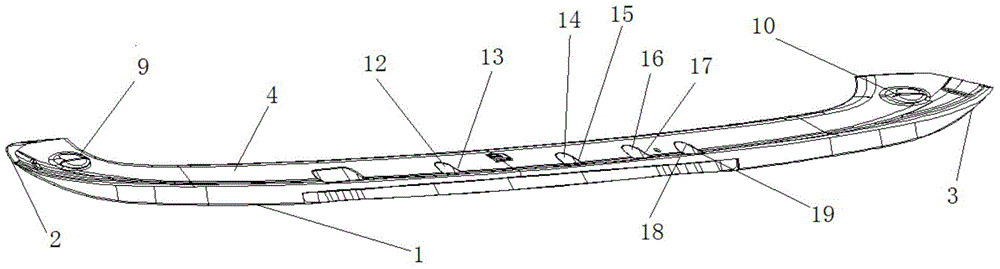 Spoiler provided with reliable LED illumination device