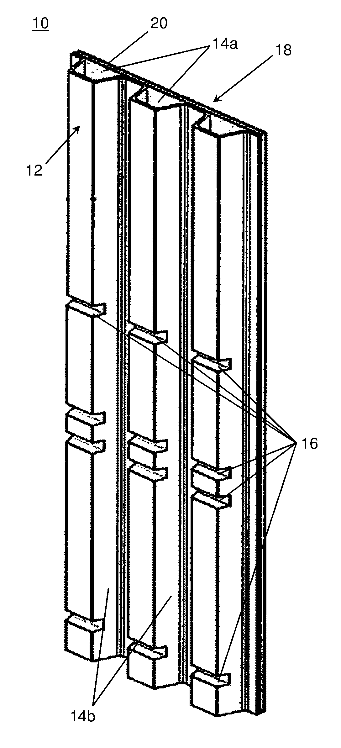 Modular wall system with integrated channels