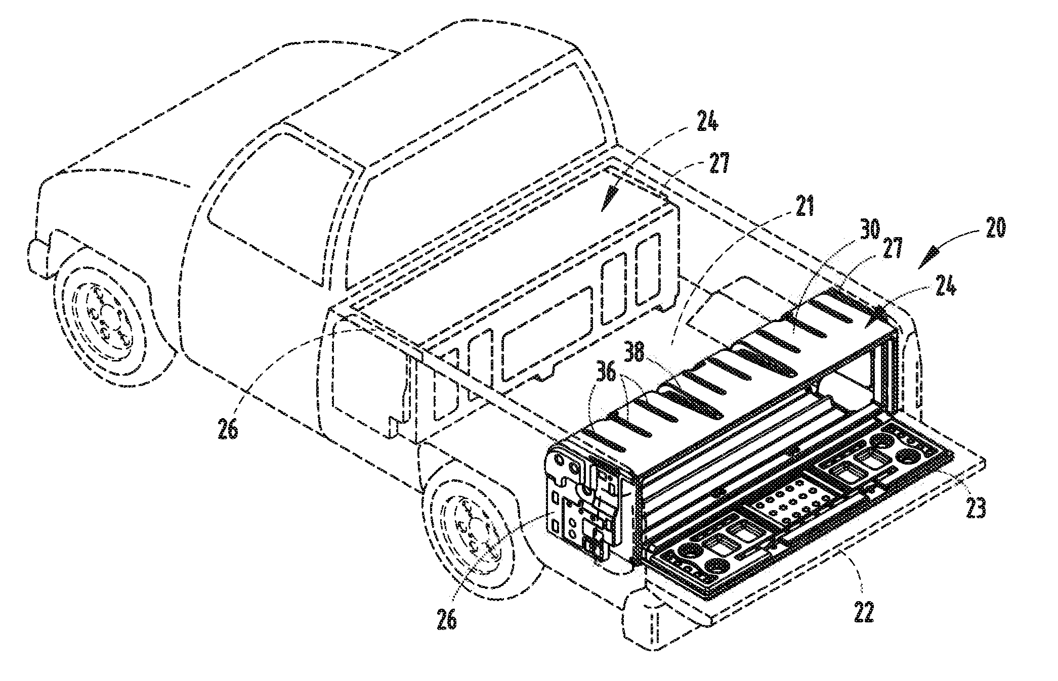 Storage unit for truck beds