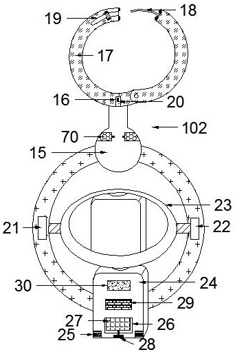 Multimedia chip for assisting hanger type positioning tracker and assisting method thereof