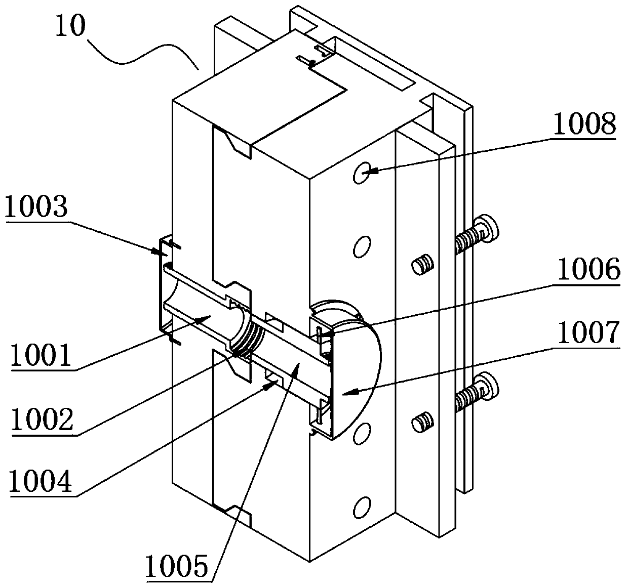 Assembly type integrated connecting device for building equipment