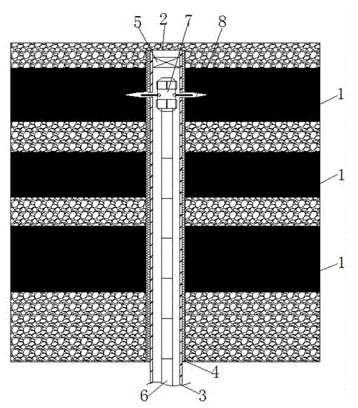 Layered hydraulic fracturing method of underground coal mine multiple coal seams