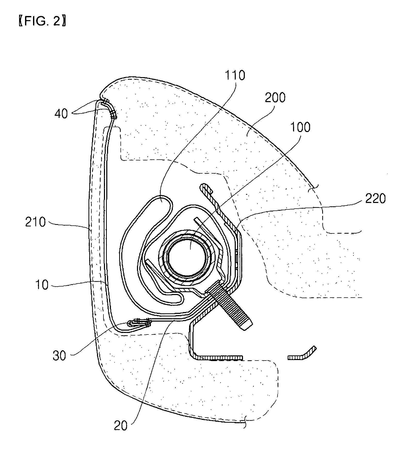 Structure for guiding deploy of side airbag for seat of vehicle