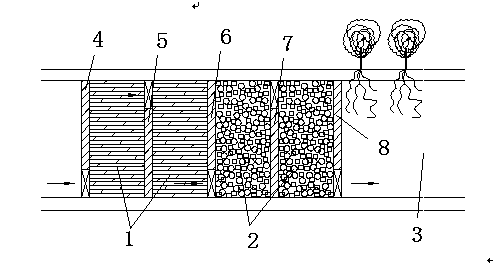 Tandem-type removing method for oxidative pollutants in shallow groundwater