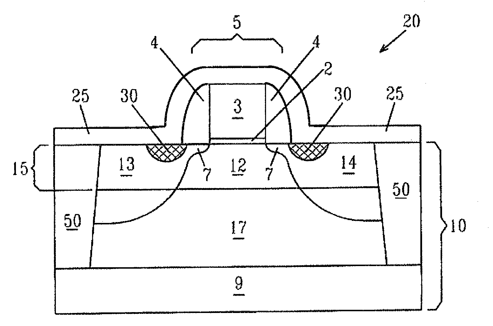 Strained-silicon CMOS device and method