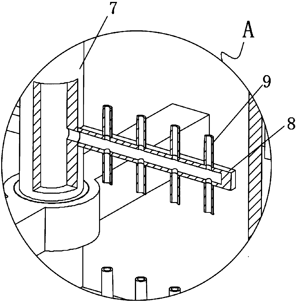 Automatic feeding and discharging stirrer for building