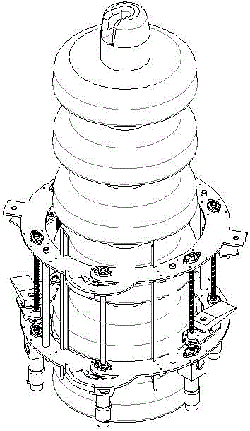 An overlapping insulator climbing device and method