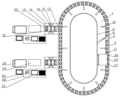 A packing device for lithium battery packaging