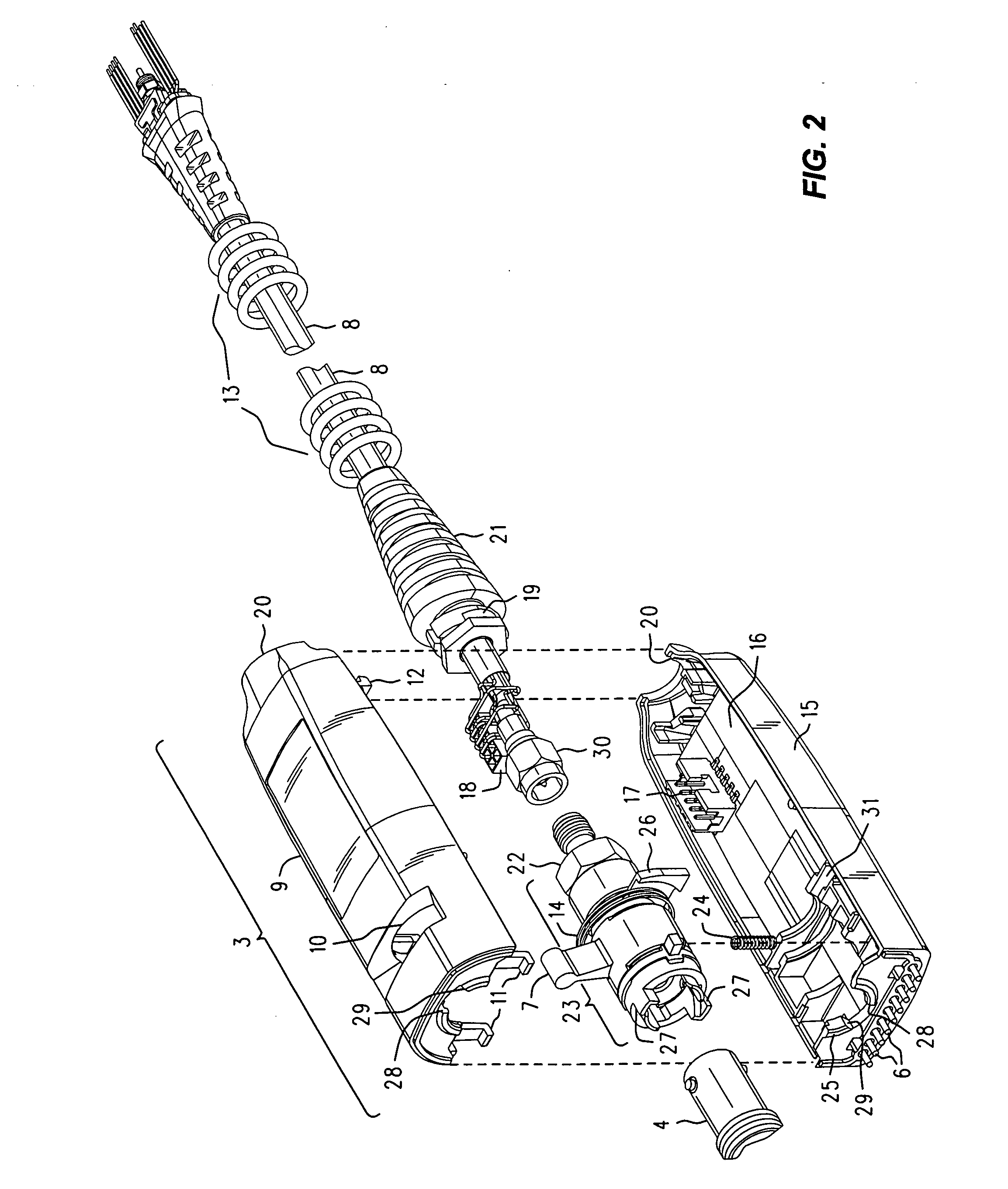 Positive locking push-on precision 3.5mm or 2.4mm connector for an oscilloscope probe