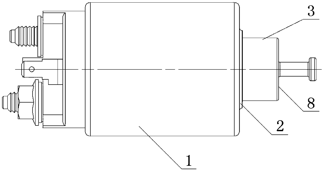 Electromagnetic switch protective structure and mounting method thereof