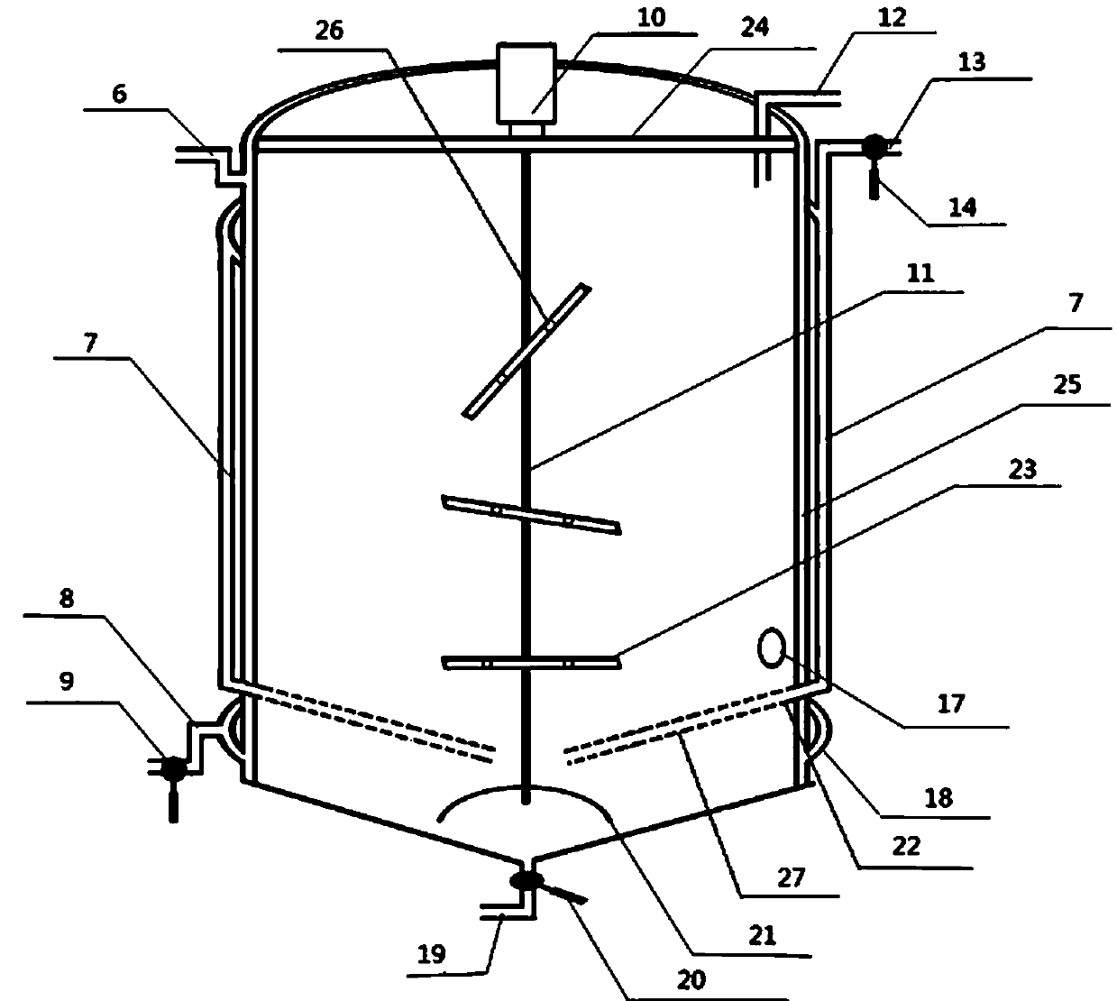 Burning pulp cooling device for producing fermented bean curds