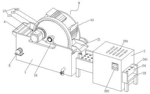 Wheat cleaning and drying integrated equipment