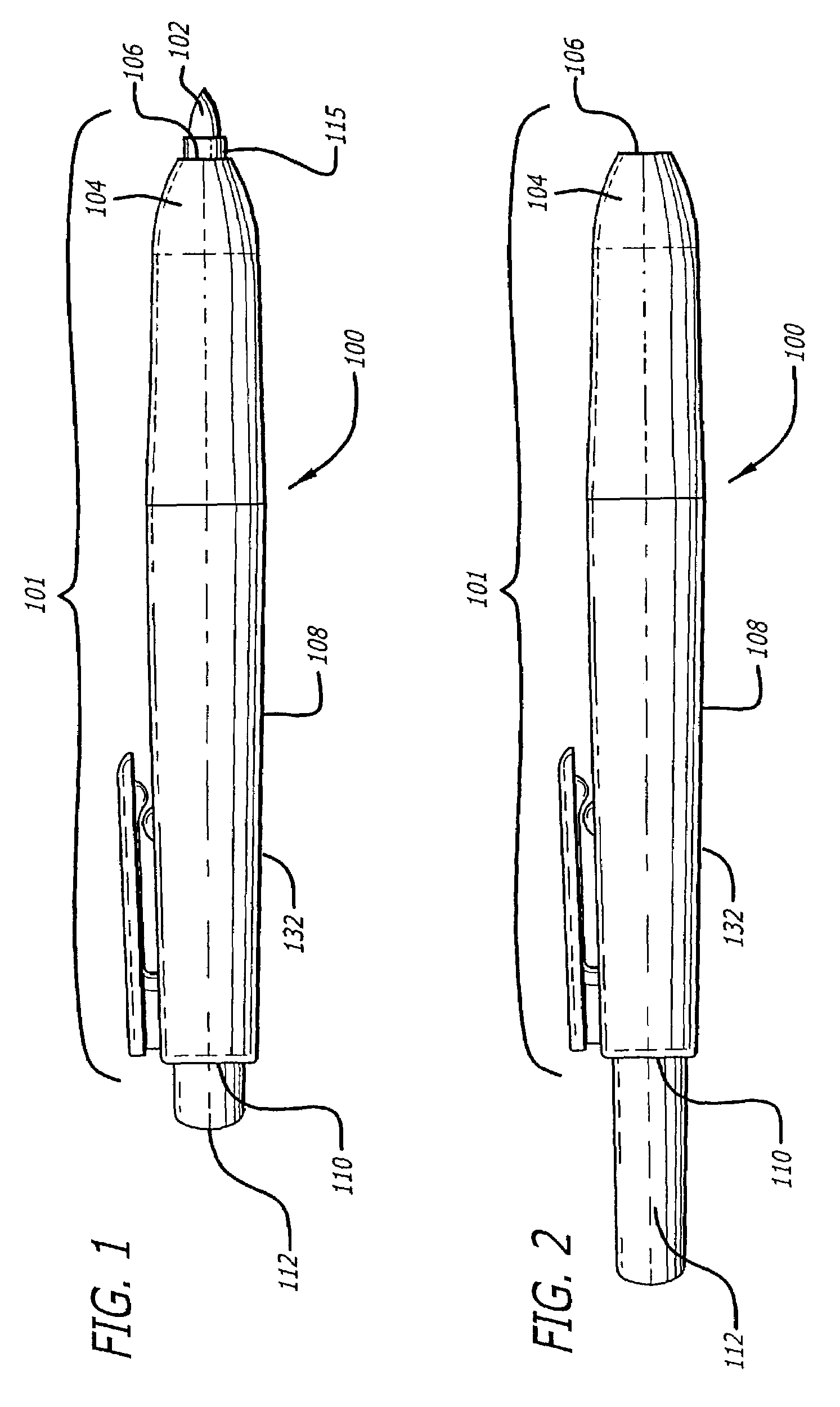 Self-sealing retractable writing instrument