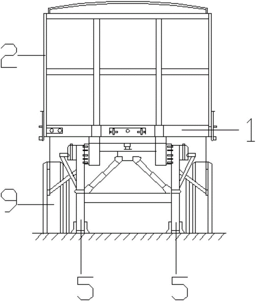 Semitrailer capable of eliminating turning blind zone