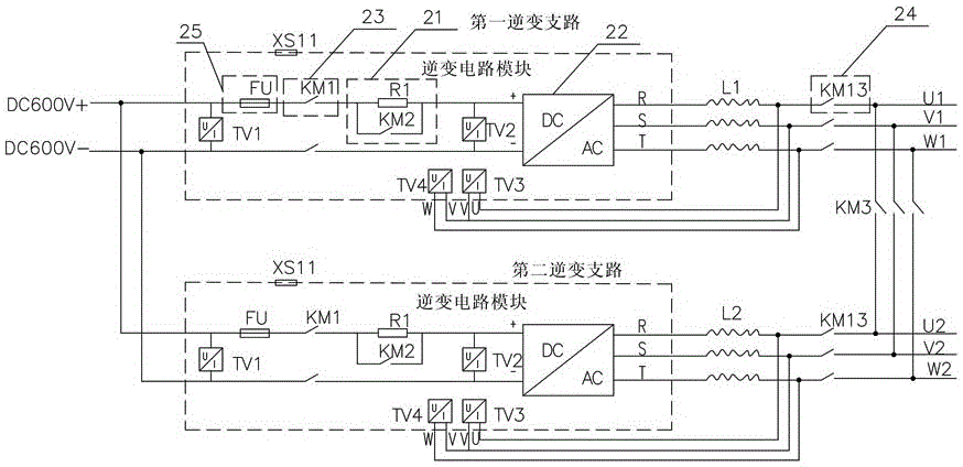 Integrated passenger train inverting module and inverter box