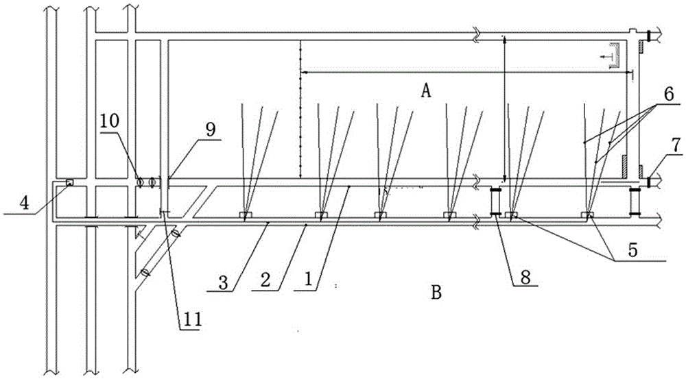 Method for performing extraction treatment on corner gas on work faces of adjacent roadways